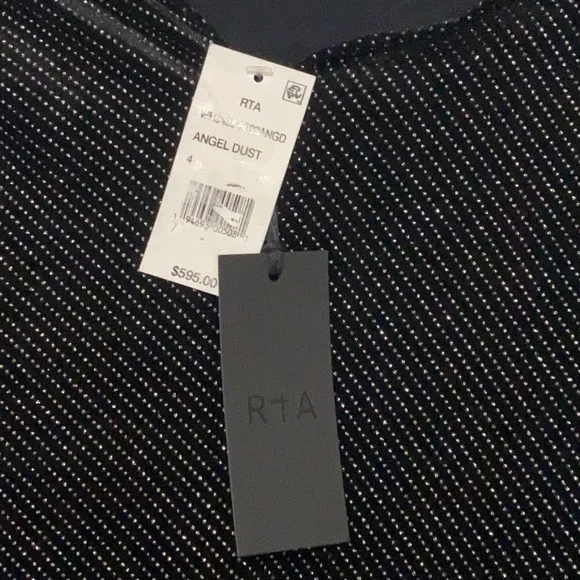 RTA Angel Dust Metallic Velvet Bodycon Dress - Picture 10 of 11